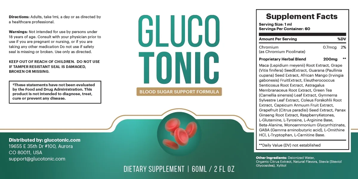 GlucoTonic  -label